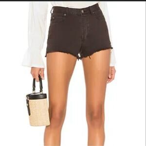 Amuse Society High Waist Black Denim Shorts size 26